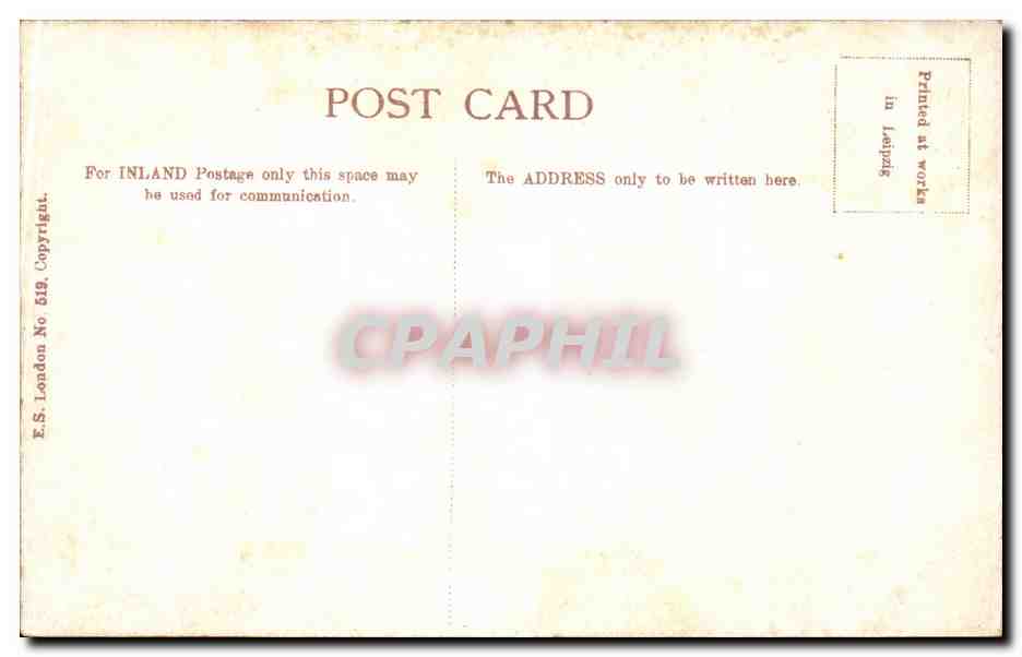 CPA Great Britain Londres London The choir West Exeter cathedral — Rückseite