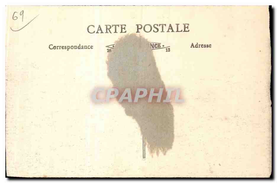 CPA Lyon Vue generale La saone et Fourviere et confluent du Rhone et de la Saone — Verso