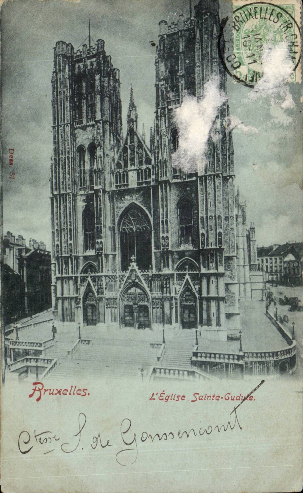 CPA Bruxelles Eglise Sainte Gudule