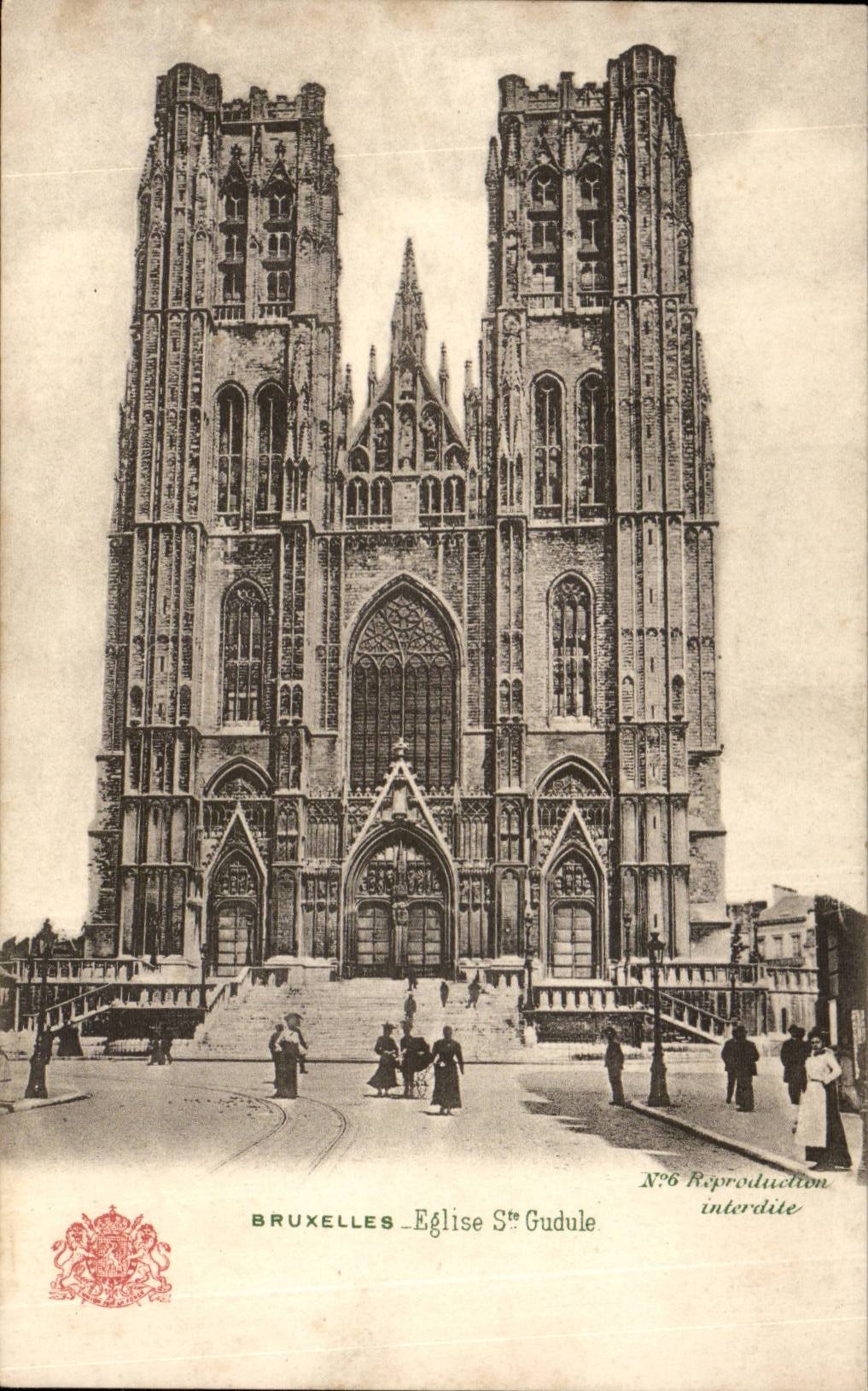 CPA Bruxelles Eglise Sainte Gudule