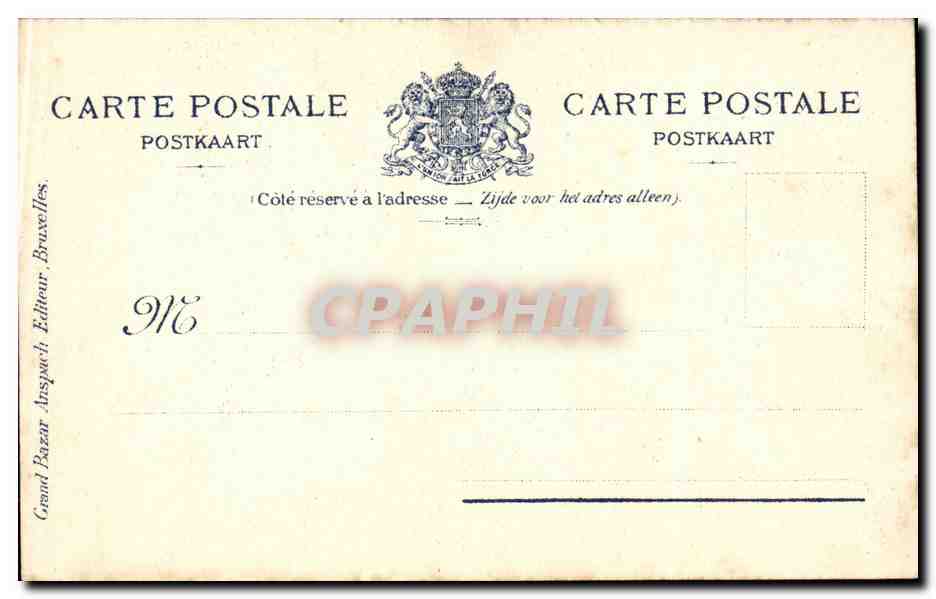 CPA Bruxelles Eglise Sainte Gudule — Rückseite