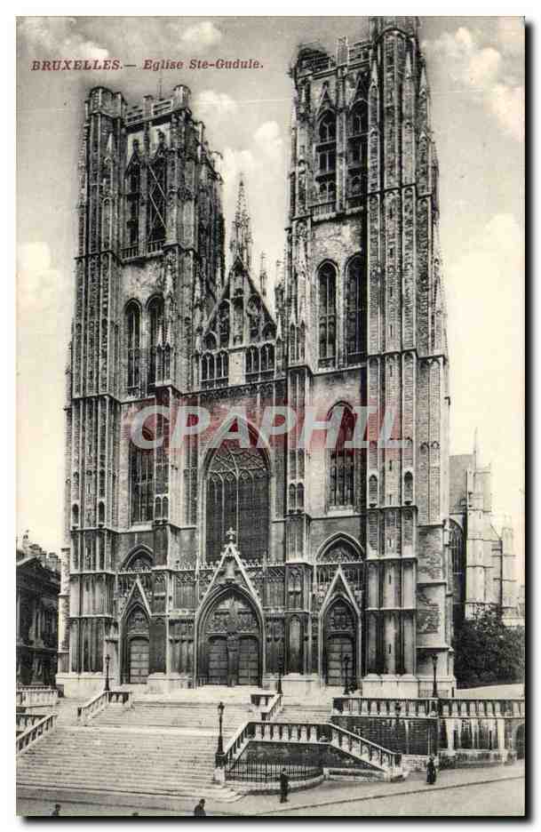 CPA Bruxelles Eglise Sainte Gudule
