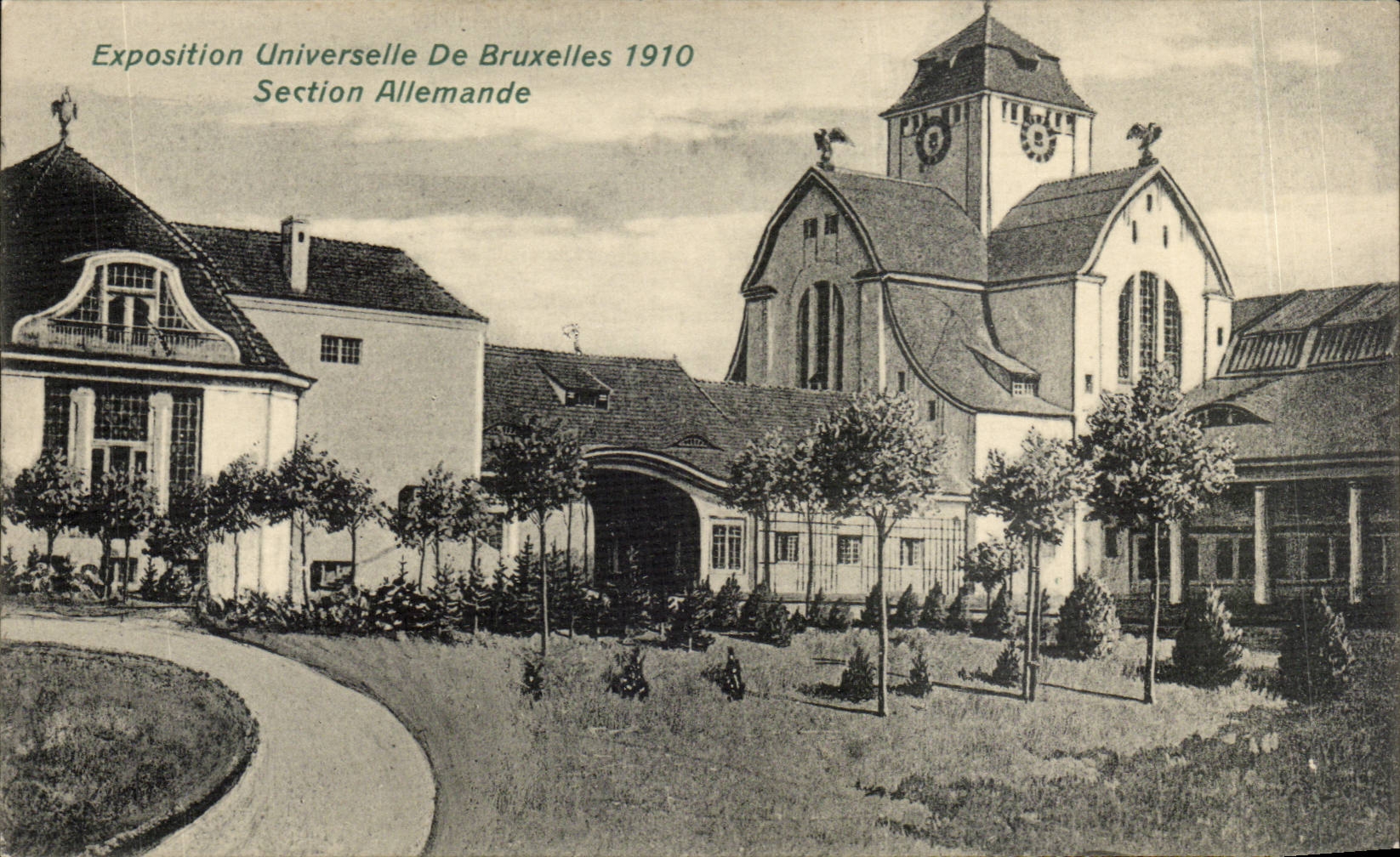 CPA Bruxelles Exposition universelle de Bruxelles 1910 Section allemande
