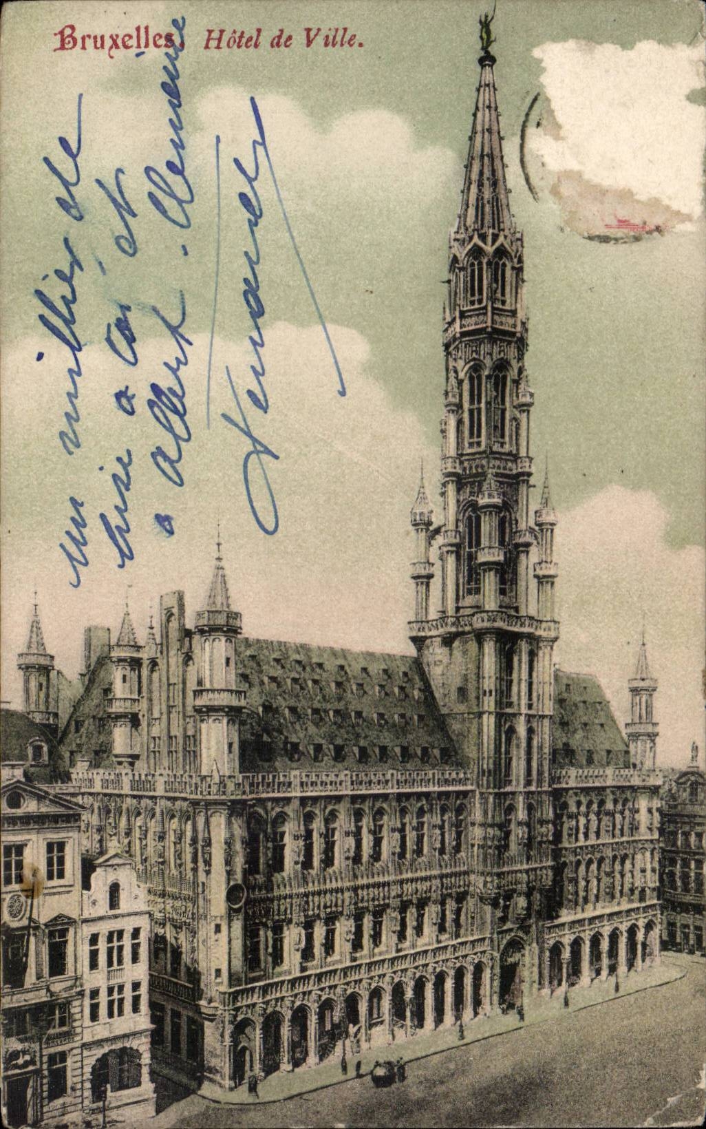 Bruxelles, Hôtel de Ville — vue panoramique — éditeur non identifié