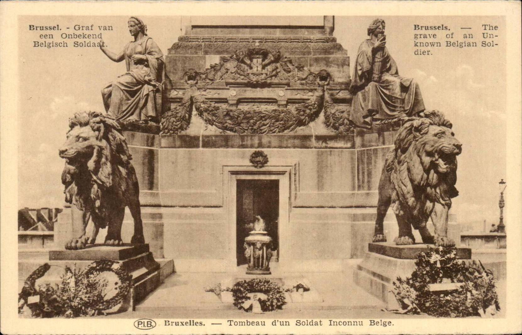 Tombeau d'un Soldat Inconnu Belge — Bruxelles — éditeur P.I.B.