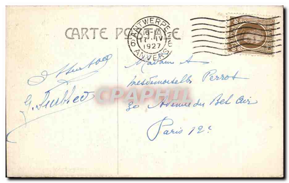 CPA Bruxelles Hotel de ville — Verso