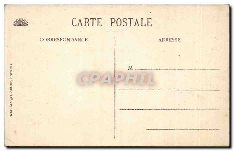 CPA Bruxelles Sainte gudule La chaire — Verso