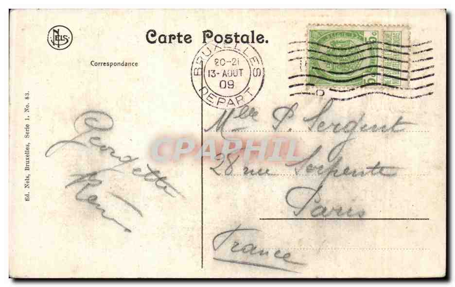 CPA Bruxelles Maisons de brasseurs du cygne et de l'etoile — Rückseite