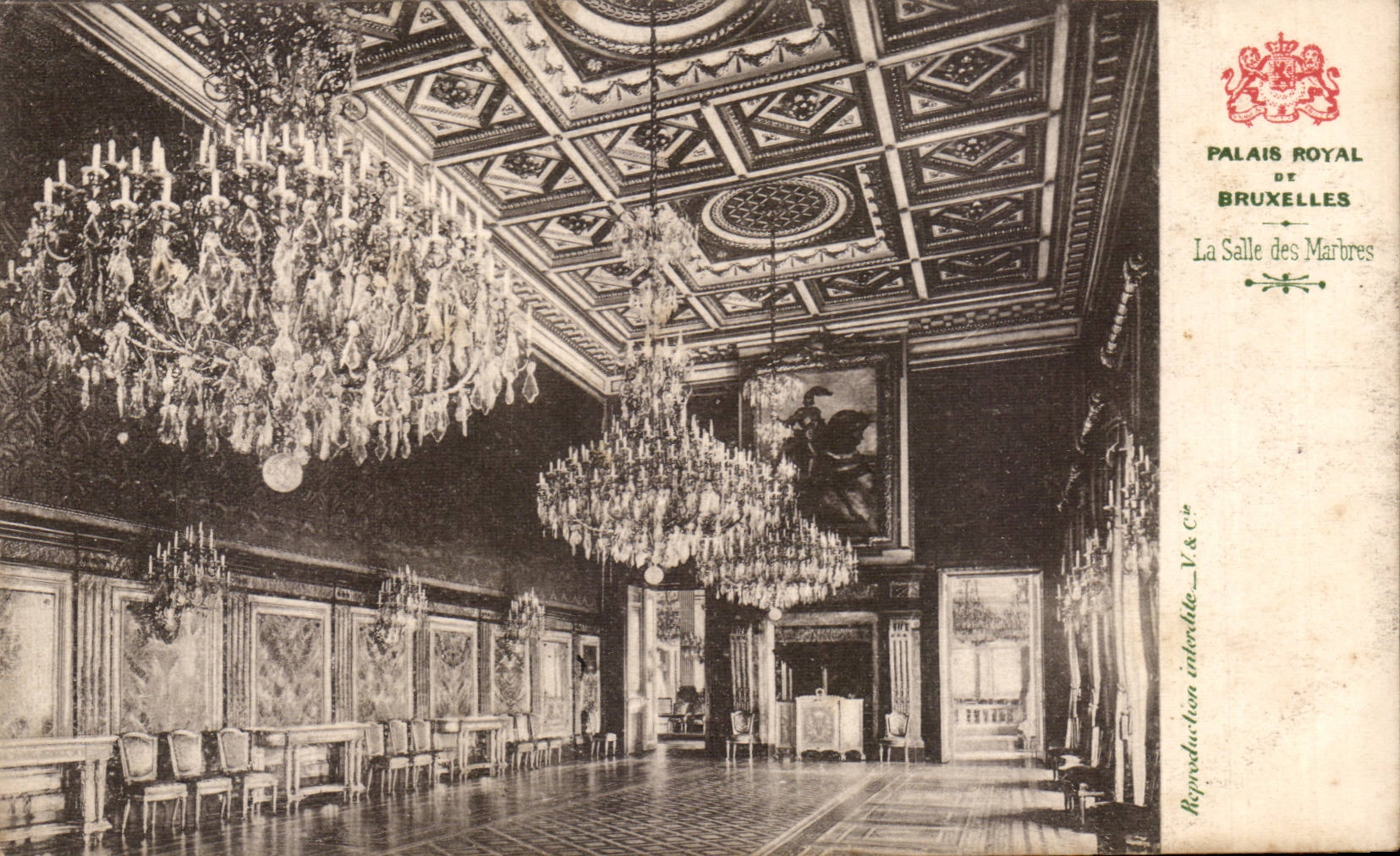 CPA Bruxelles Palais royal La salle des marbres
