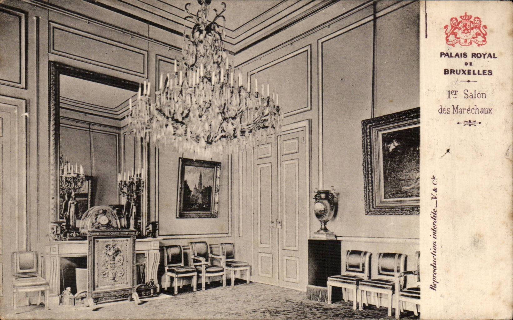 CPA Bruxelles Palais royal 1er salon des marechaux