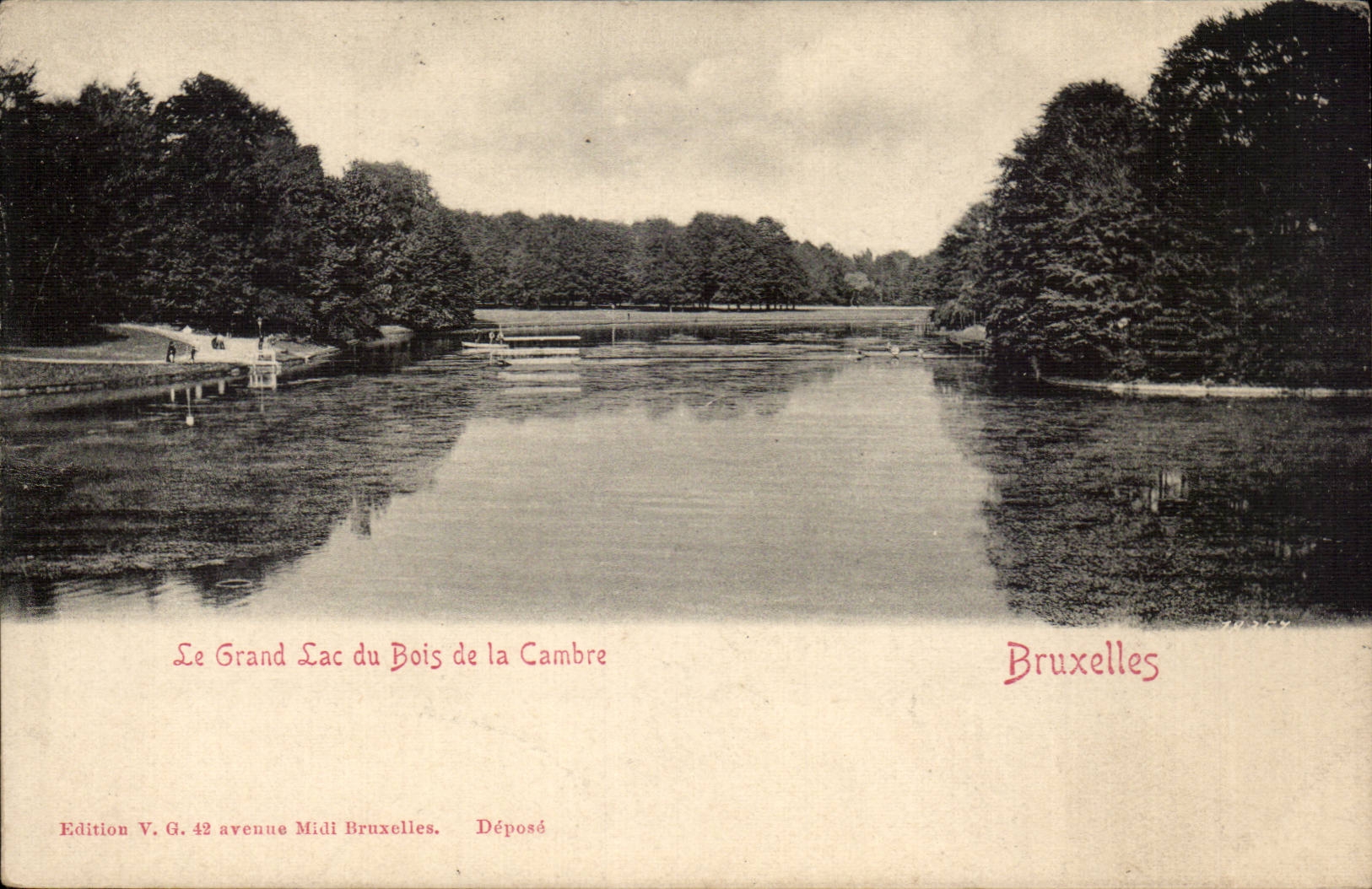 Belgie Belgique Bruxelles CPA Le grand lac du vois de la CAmbre