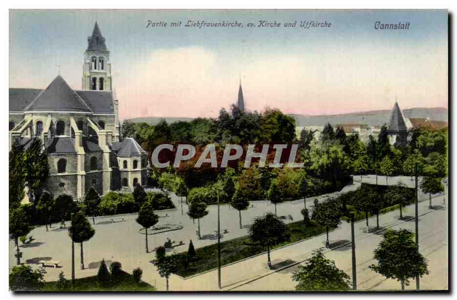 CPA Cannstatt Partie mit Liebfrauenkirche ev Kirche und Uffkirche