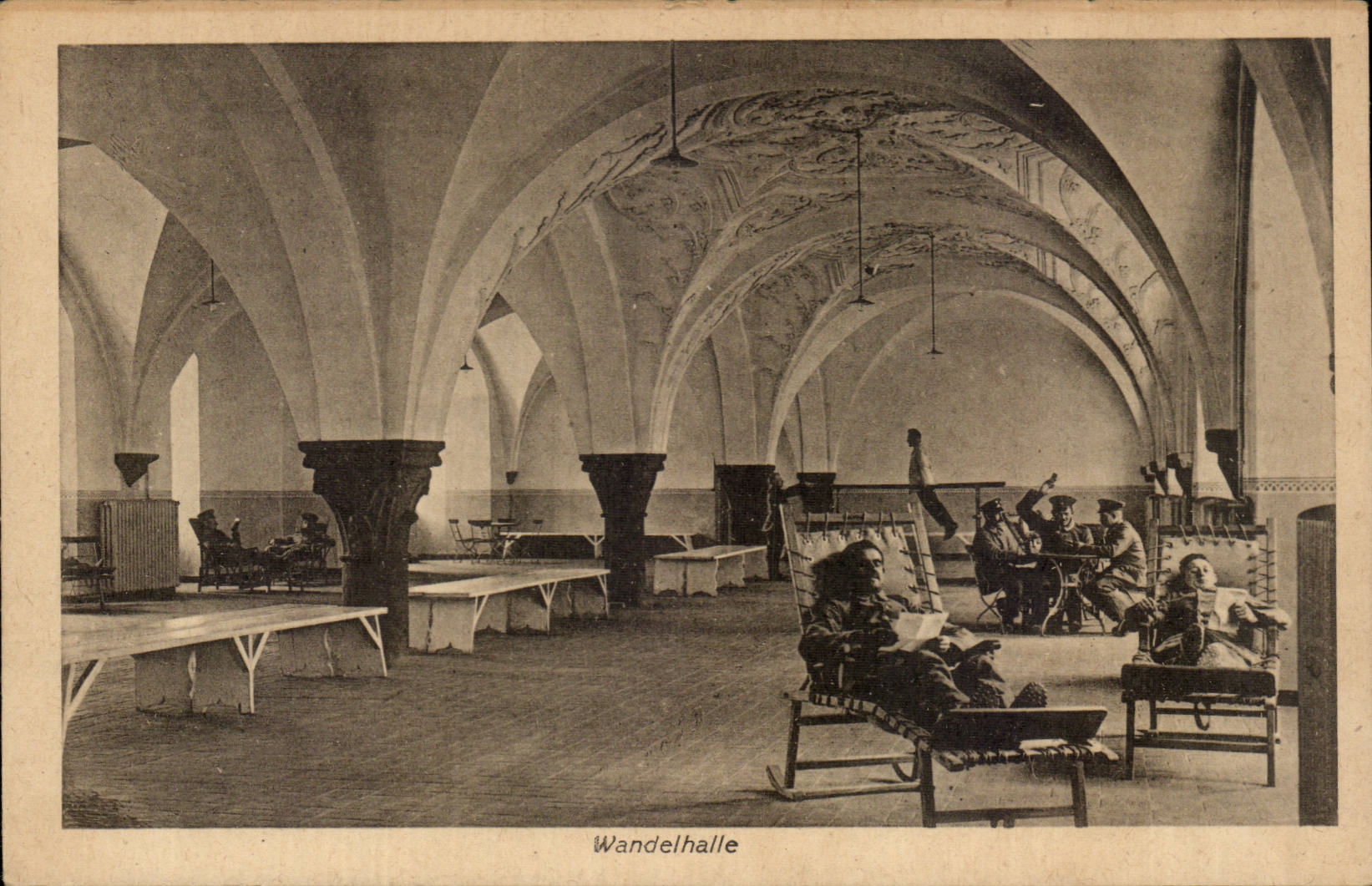 CPA Wandelhalle Miliaria Genesungsheim XVIII Armeekorps Eberbach Rheingau