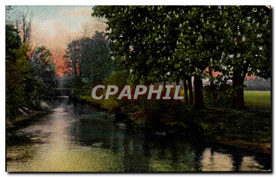 CPA Fantaisie Paysage au bor de l'eau