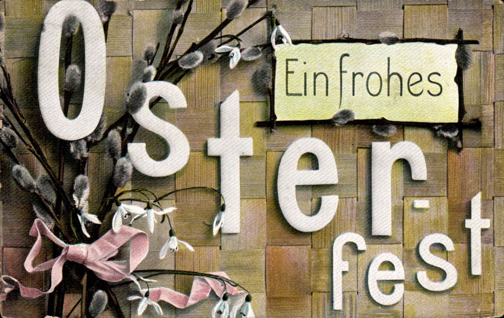 CPA Fantaisie Ein frohes Osterfest Paques Easter
