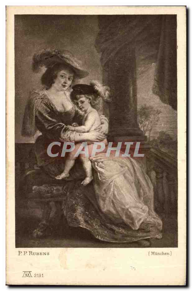 CPA Rubens Munchen Helene Fourment mit Sohn 