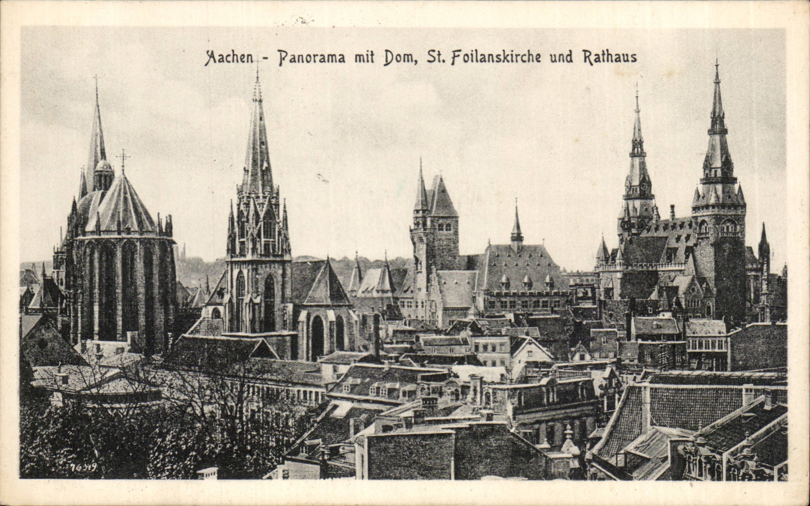 CPA Aachen Aix la chapelle Panorama mit Dom 