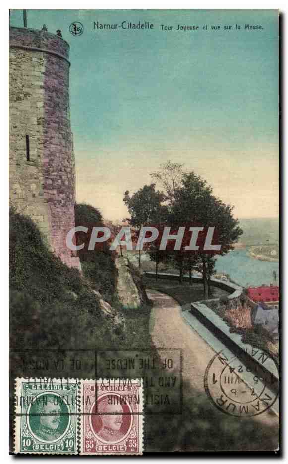 Namur-Citadelle — Tour Joyeuse et vue sur la Meuse — Éditeur Erni, Thilli, Bruxelles, Série 16, N° 47