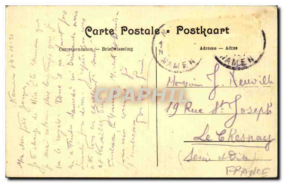 CPA Namur Panorama vers le pont de Jambes — Rückseite