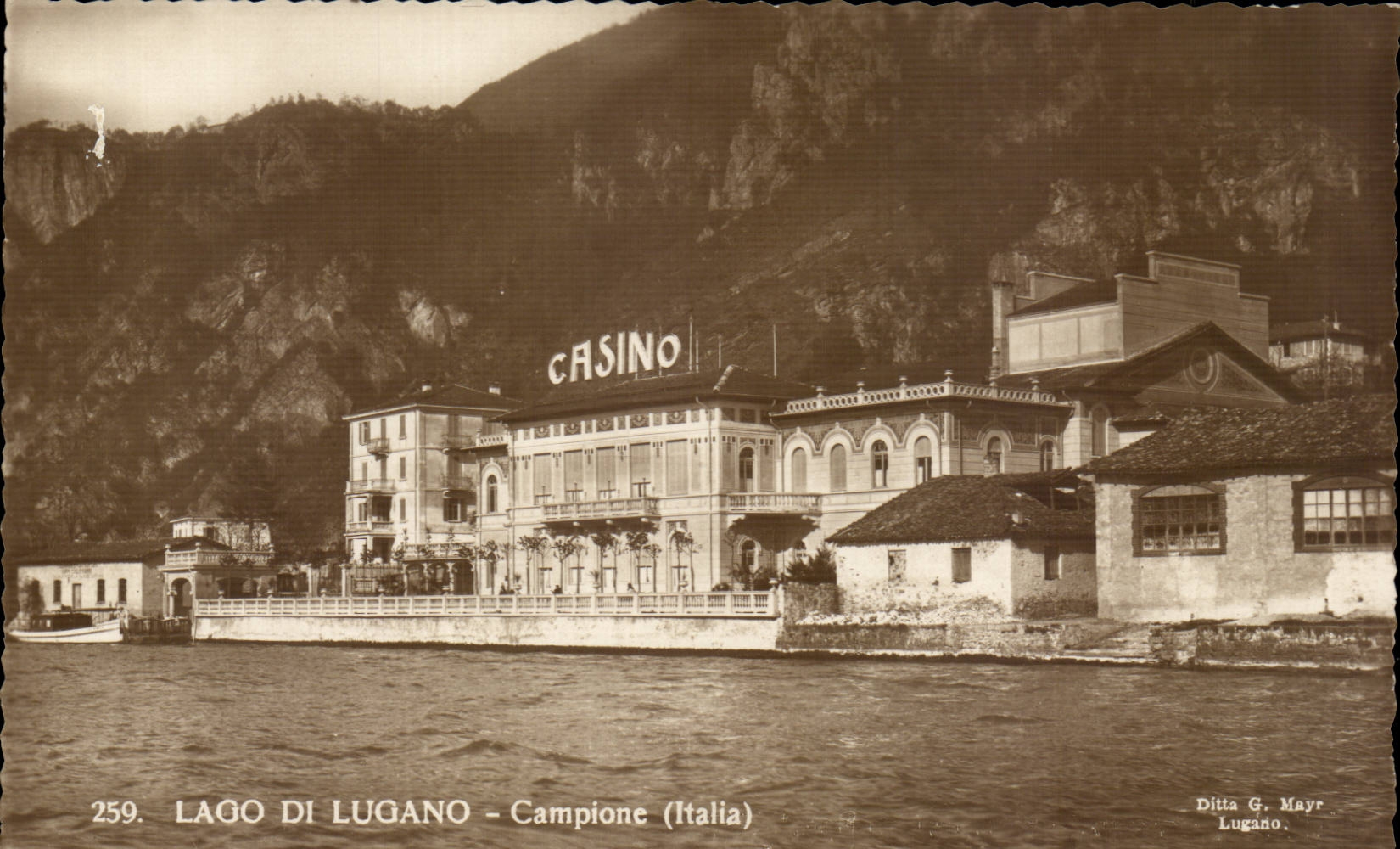 CPA italie Italia Lago di Lugano Campione Casino