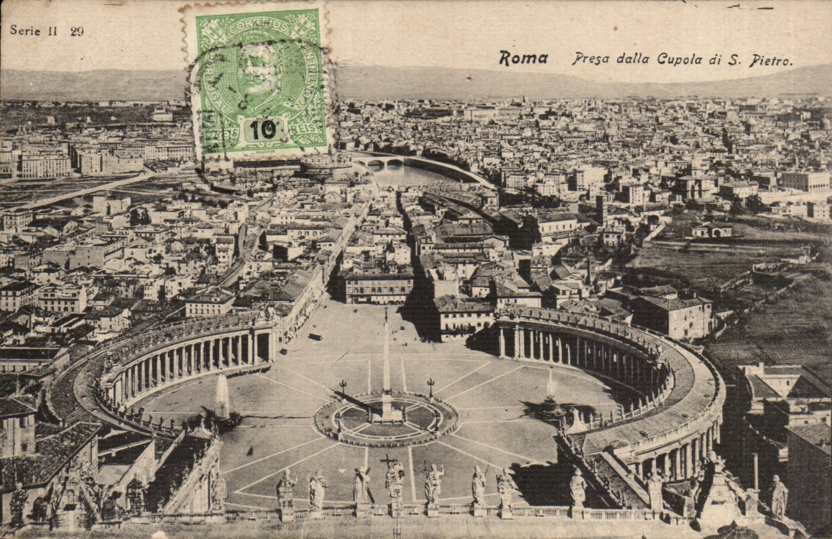 CPA Italie Italia Roma Presa dalla Cupola di s Pietro