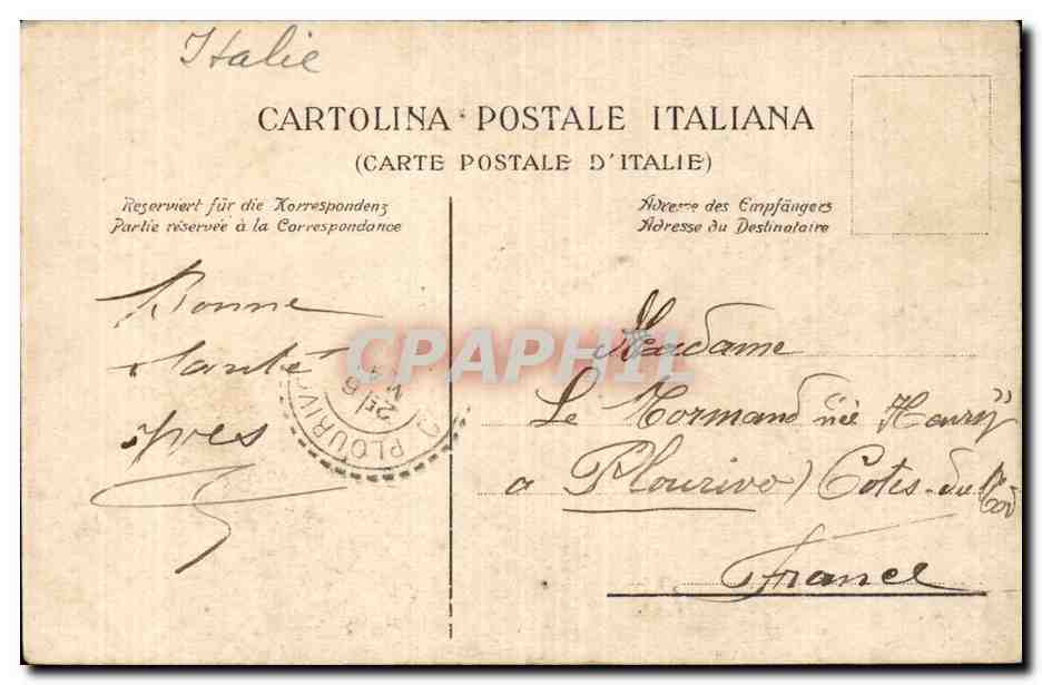 CPA Italie Italia Roma Presa dalla Cupola di s Pietro — Rückseite