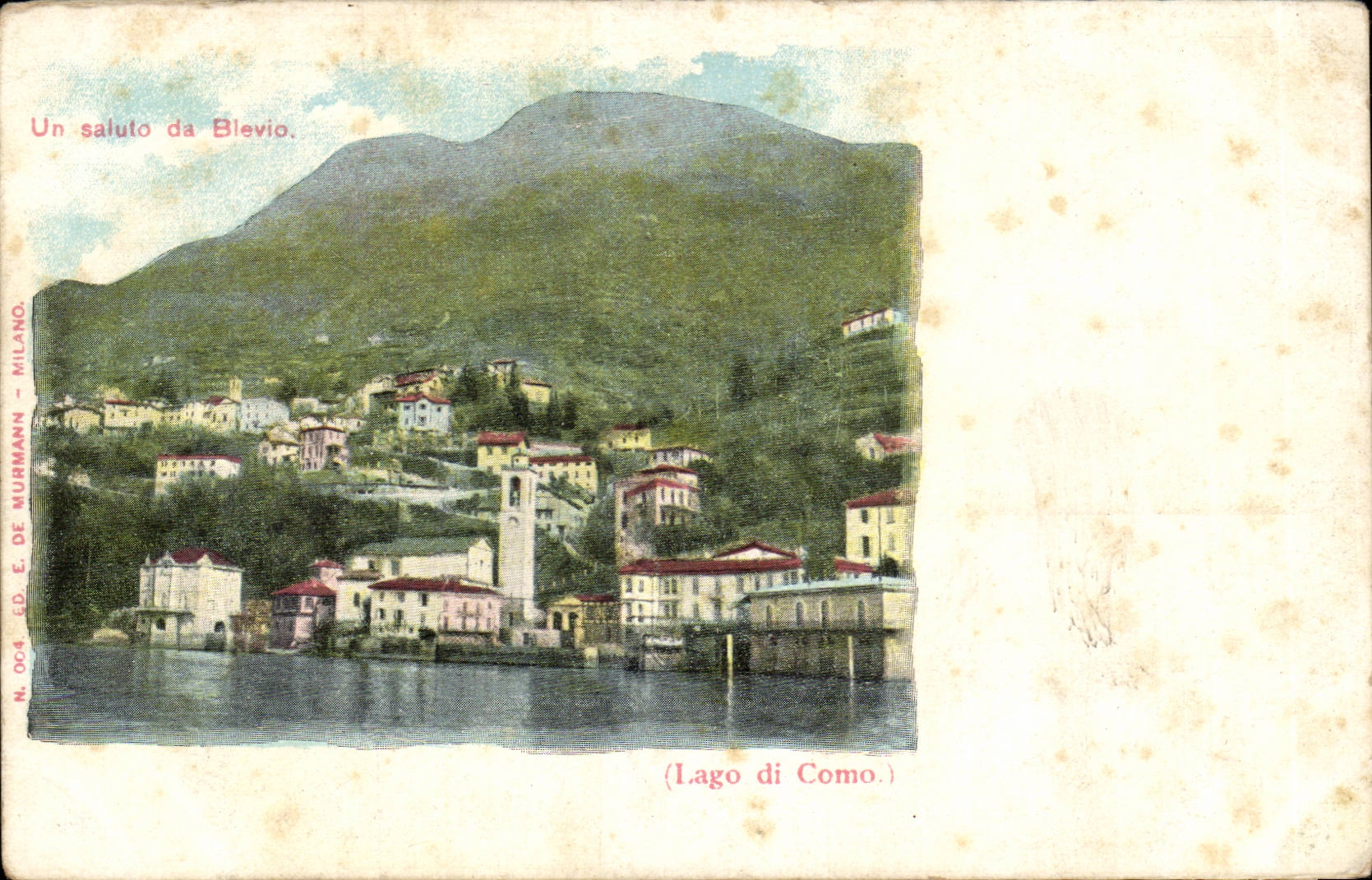 CPA Italie Italia Lago di Como Un Saluto da Blevia