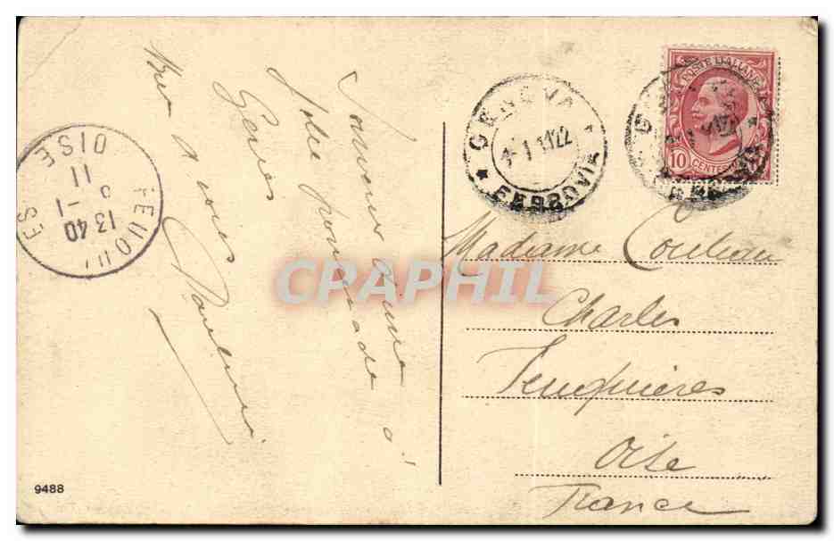 CPA Italie Italia Genova Panorama — Rückseite