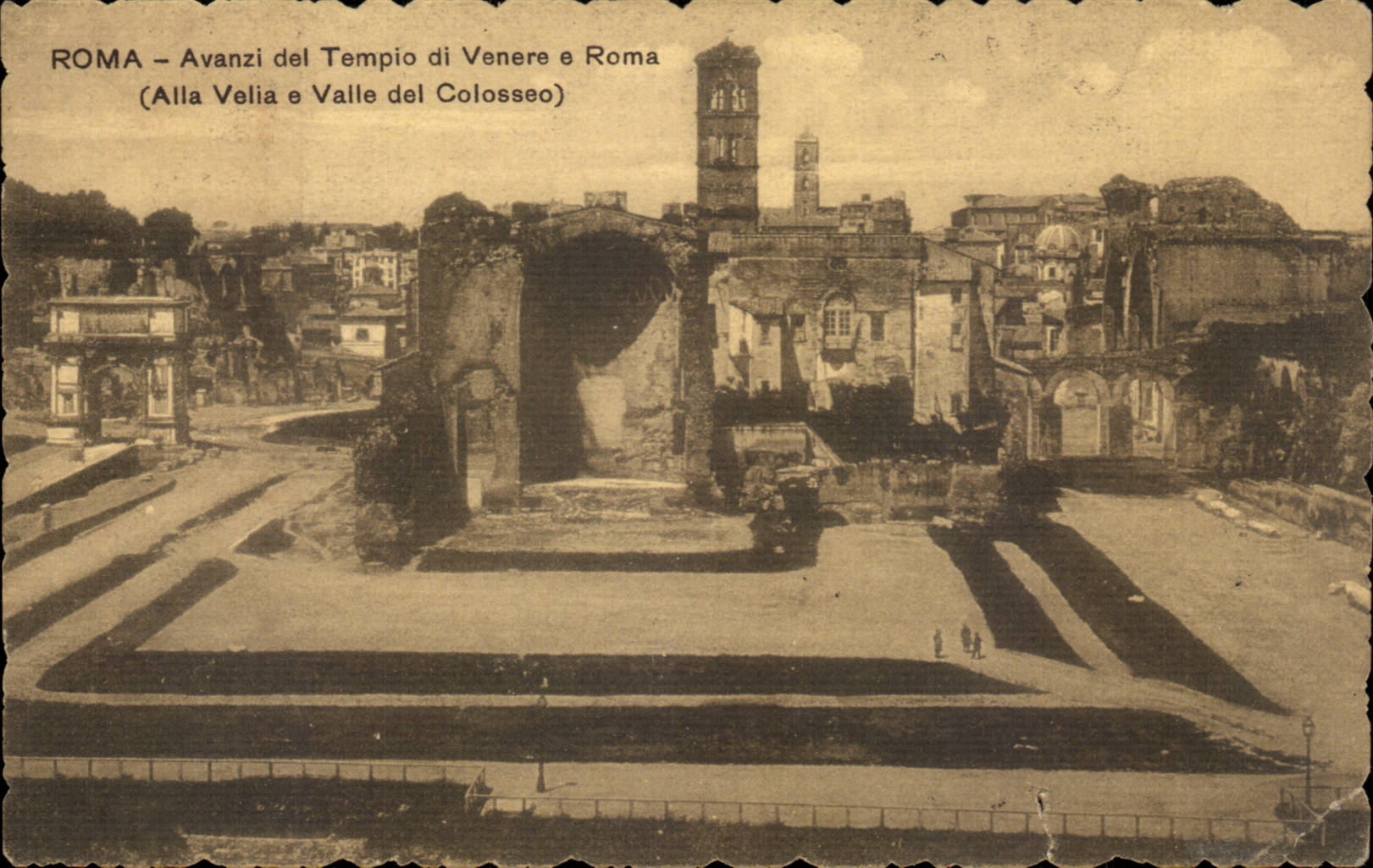 CPA Italie Italia Roma Avanzi del TEmpio di Venere e Roma 