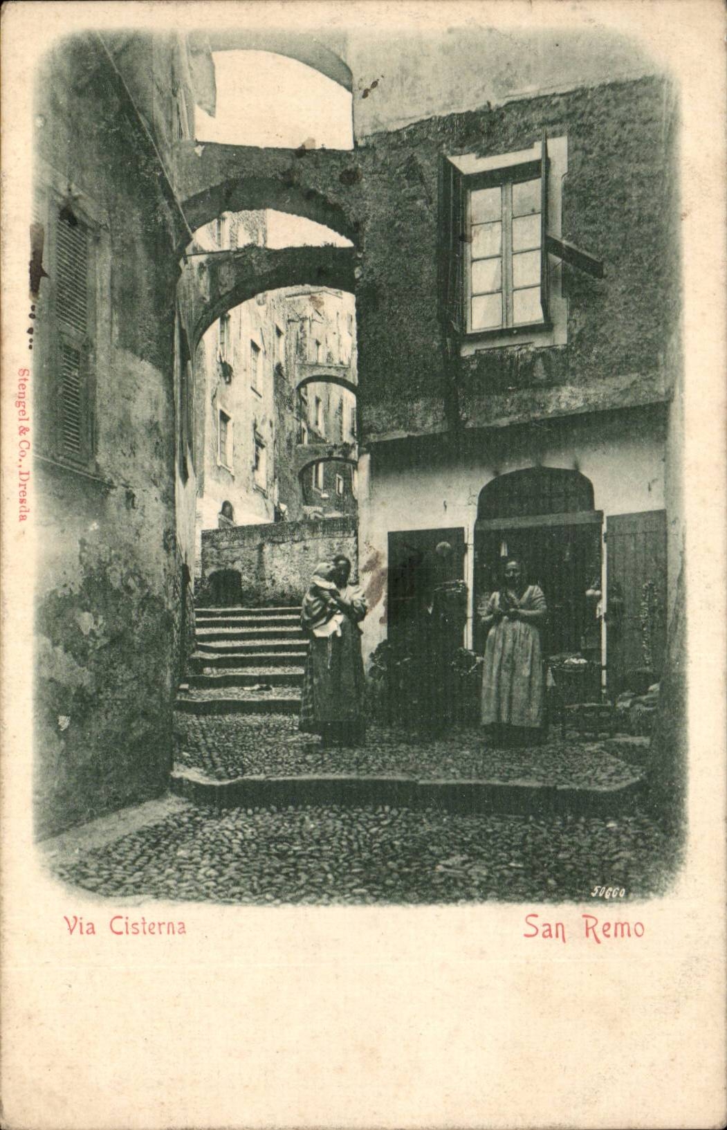 CPA Italie Italia San Remo Via Cisterna