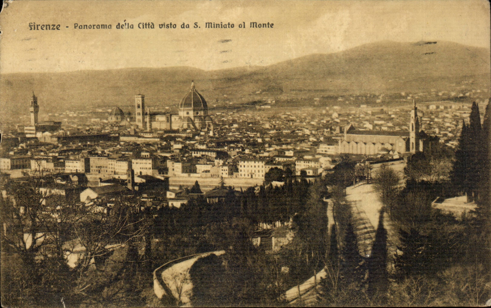 CPA Italie Italia Firenze Panorama dell citta da S Miniato al Monte