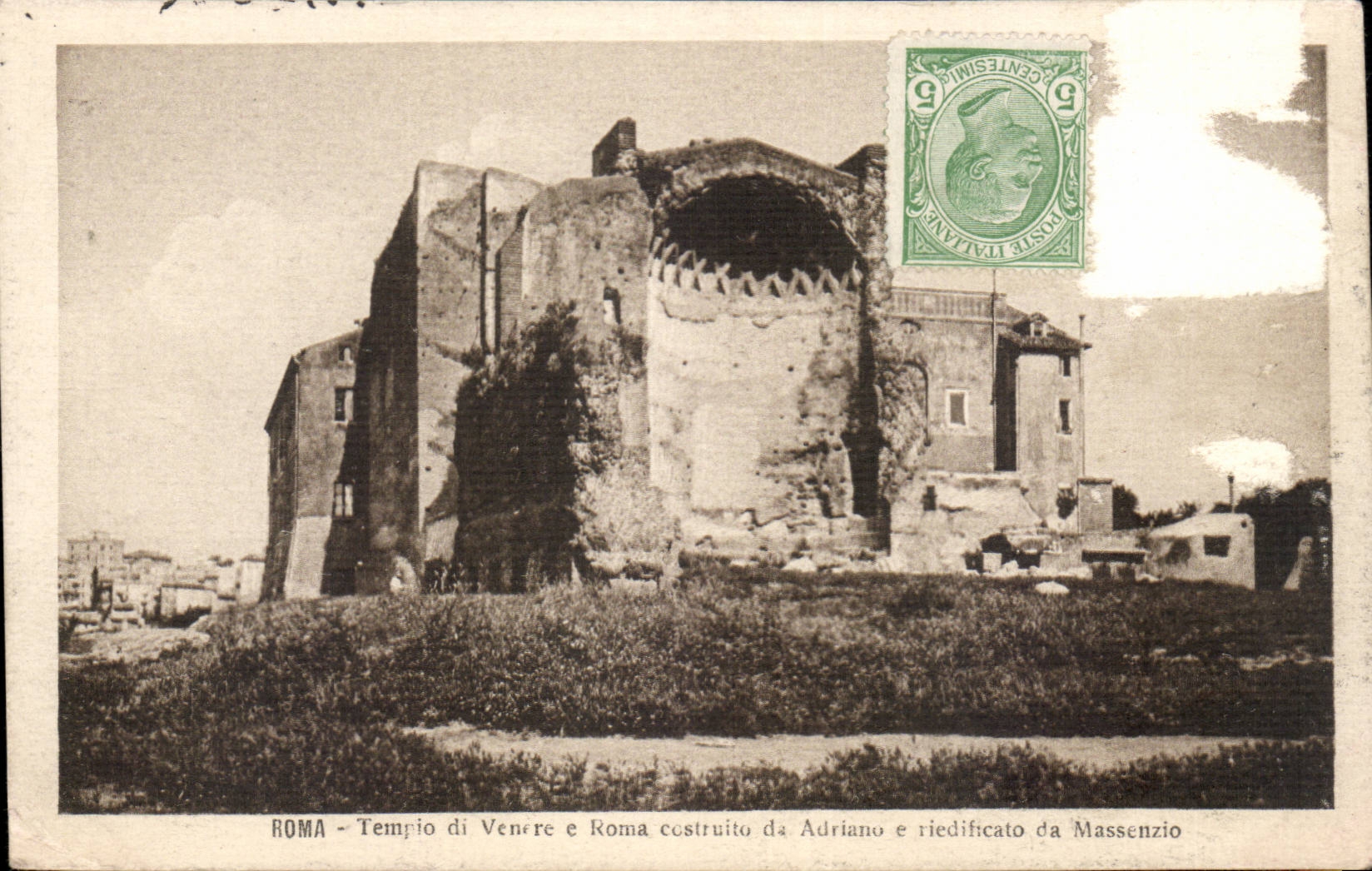CPA Italie Italia Tempio di Venere e Roma costruito da Adriano e riedificato da Massenzio