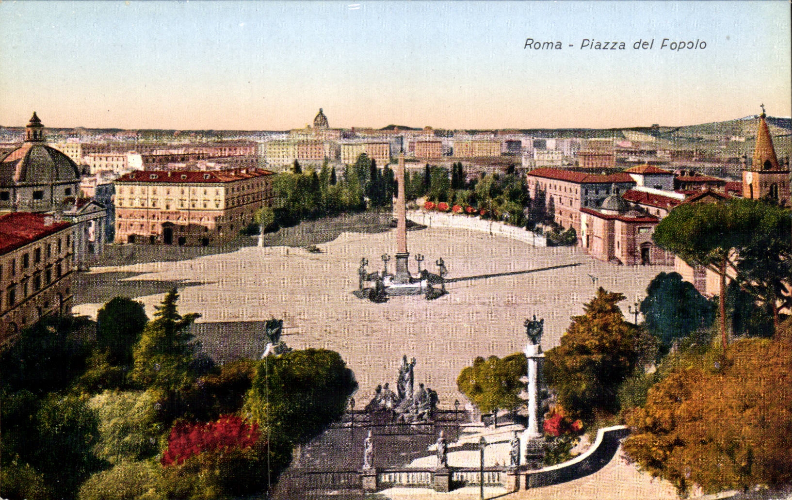 CPA Italie Italia Roma Piazza del Fopolo
