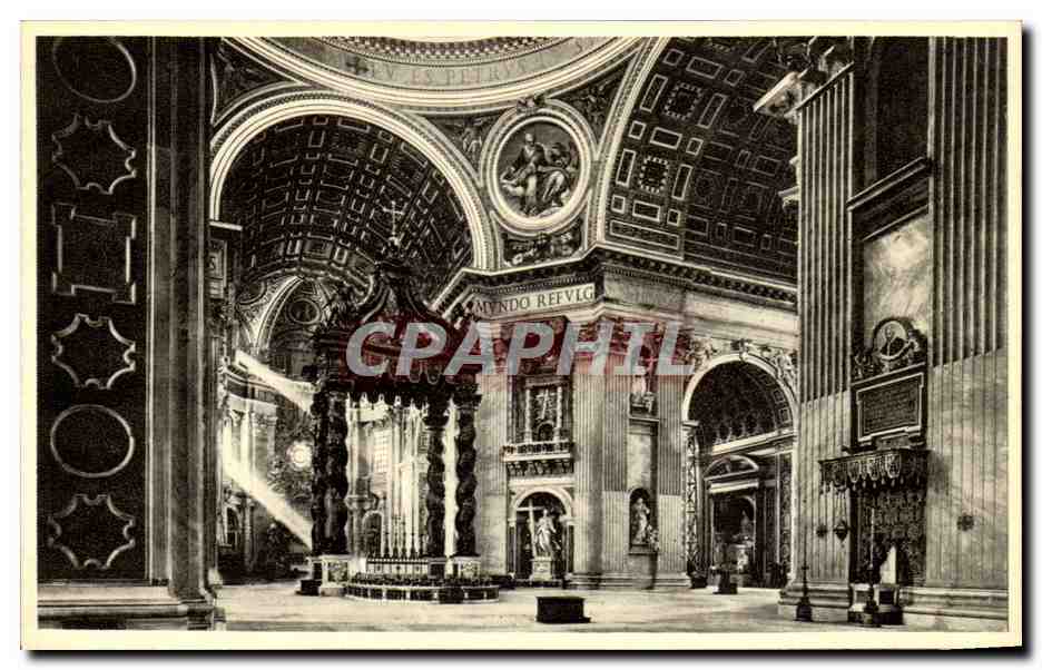 CPA Italie Italia Roma Basilica di S Pietro Altare della Confessione