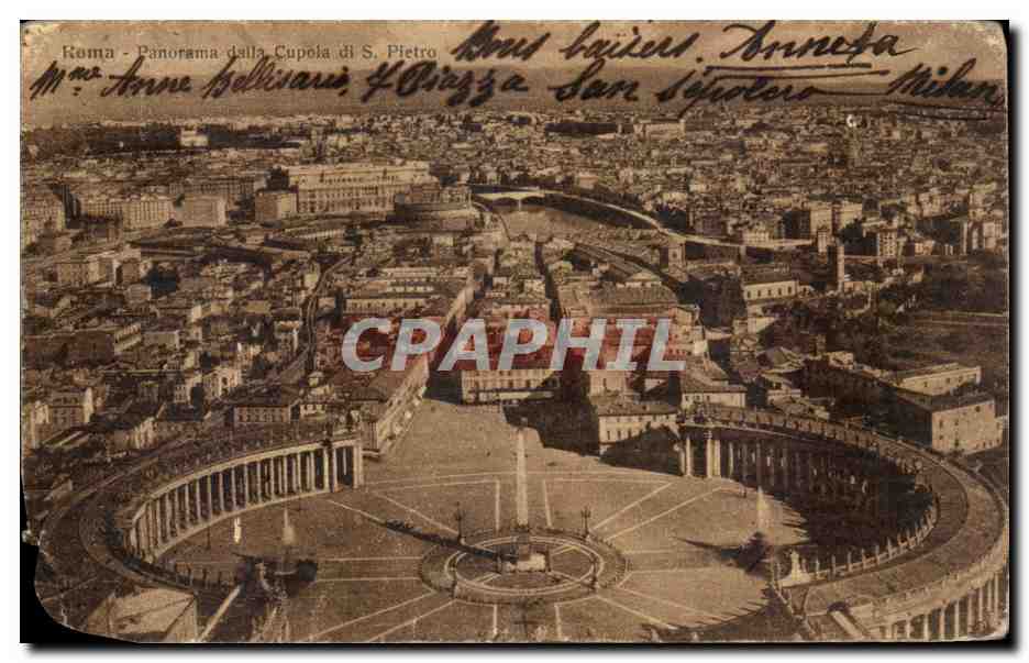CPA Italie Italia Roma Panorama dalla Cupola di S Pietro