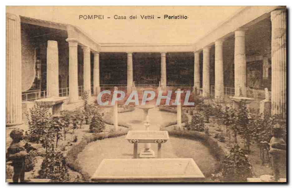 CPA Italie Italia Pompei Casa dei Vettii Peristilio