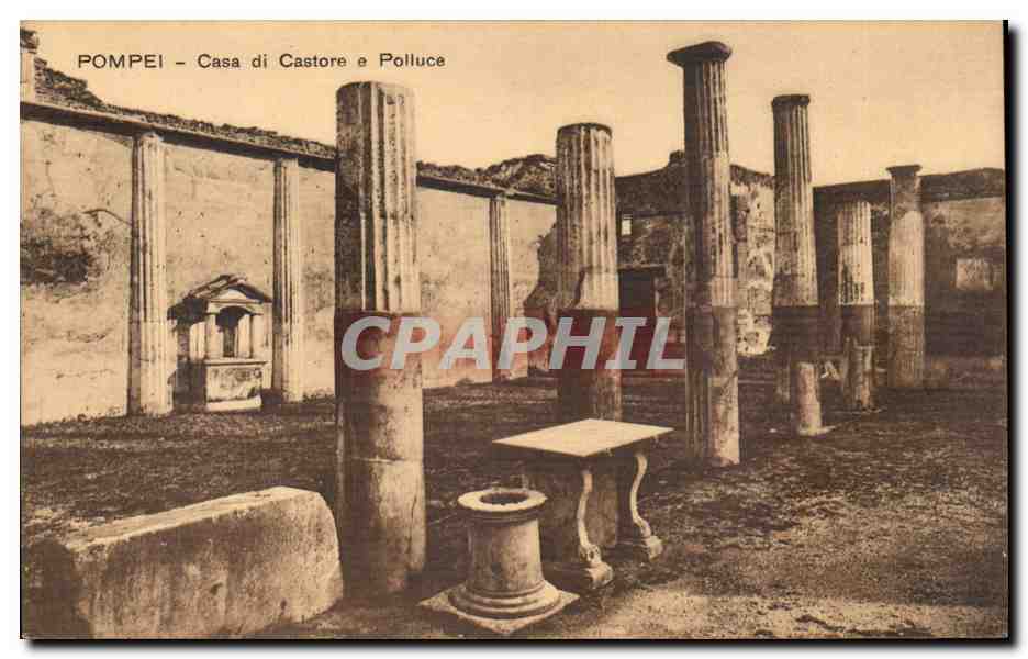 Italie Italia CPA Pompei Casa di Castore e Polluce