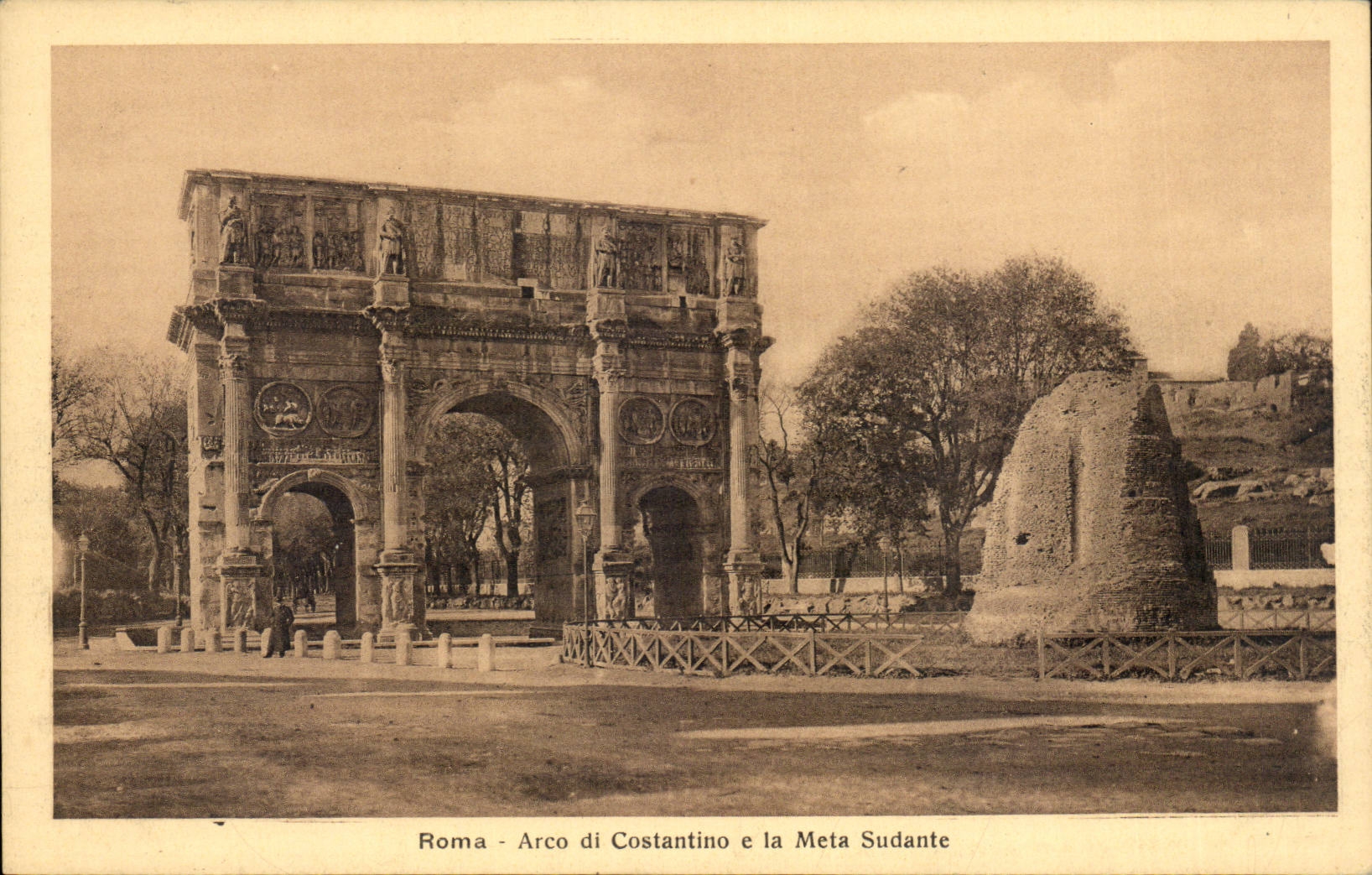 Italie Italia CPA Roma Arco di Costantino e la meta Sudante