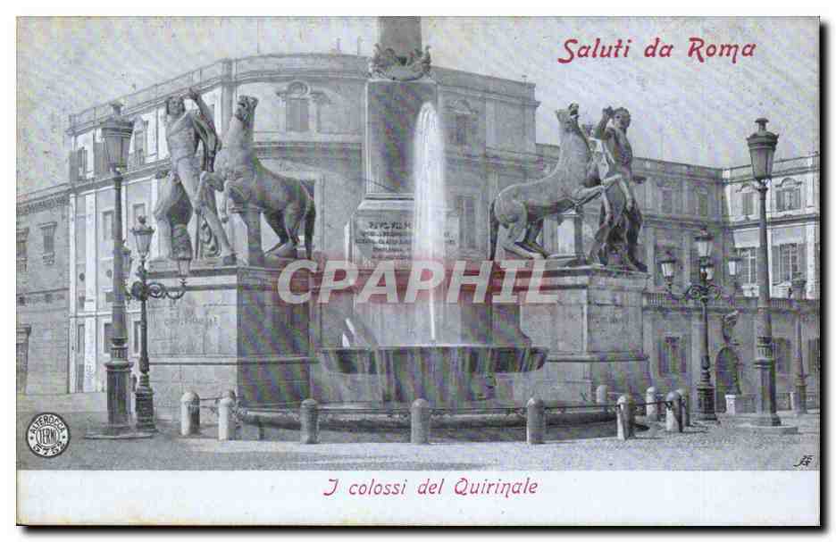 Italie Italia CPA Roma Il colossi del Quirinale