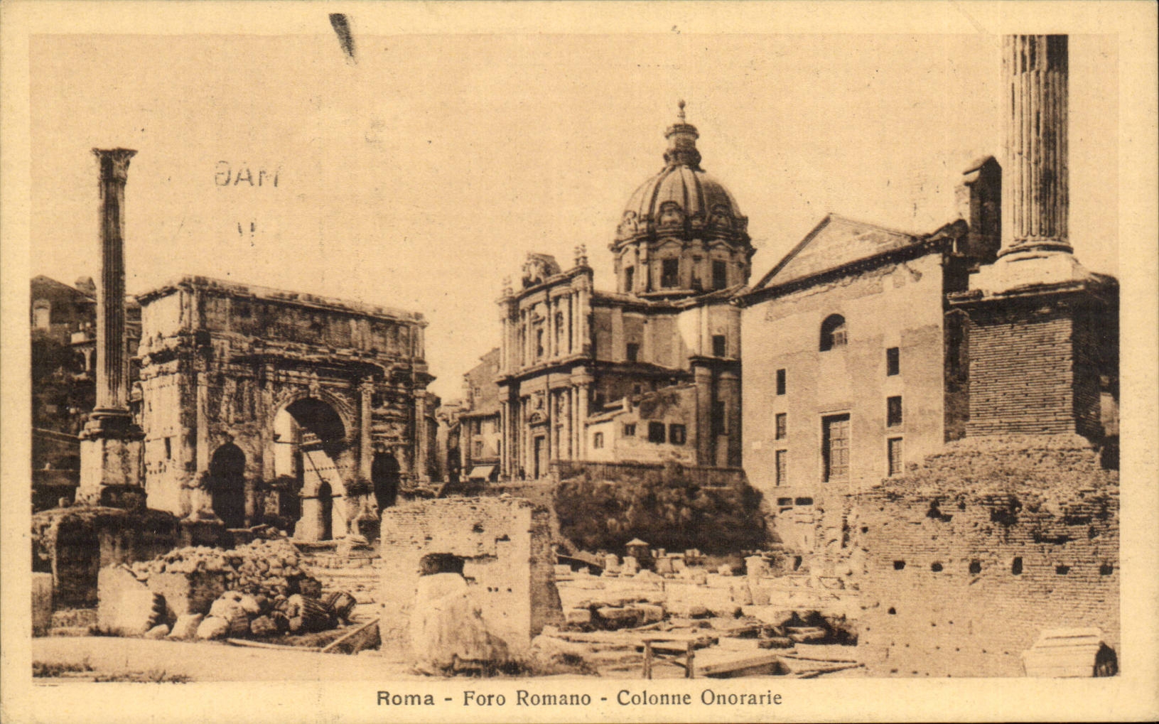 Italie Italia CPA Roma Foro Romano Colonne onorarie