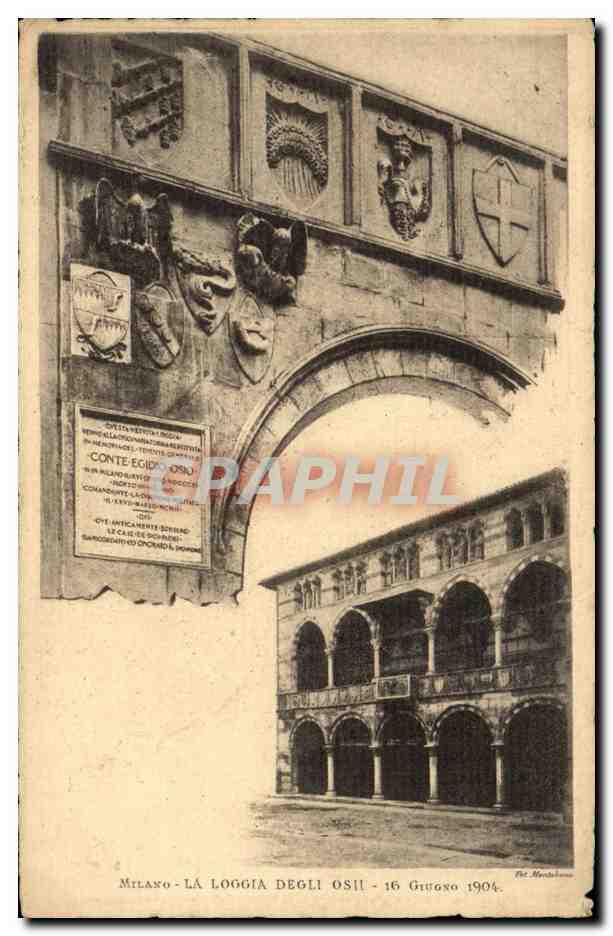 Italie Italia CPA Milano La Loggia Degli Osii 