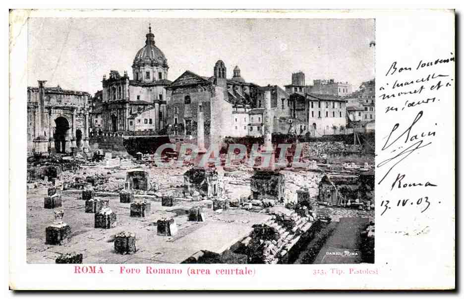 Italie Italia CPA Roma Foro Romano (area centrale)