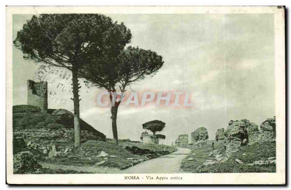 Italie Italia CPA Roma Via Appia antica