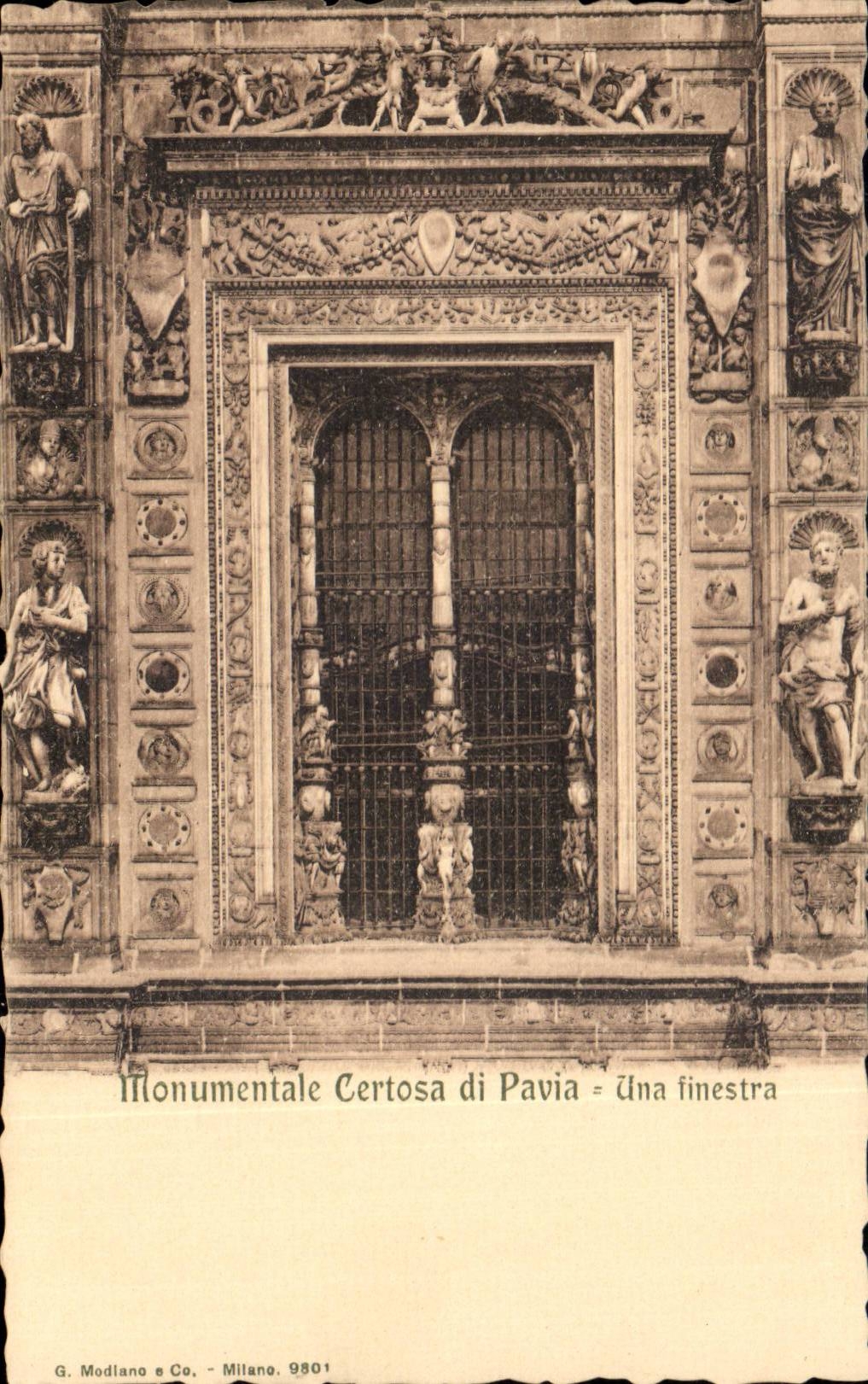 Italie Italia CPA Monumentale certosa di Pavia 