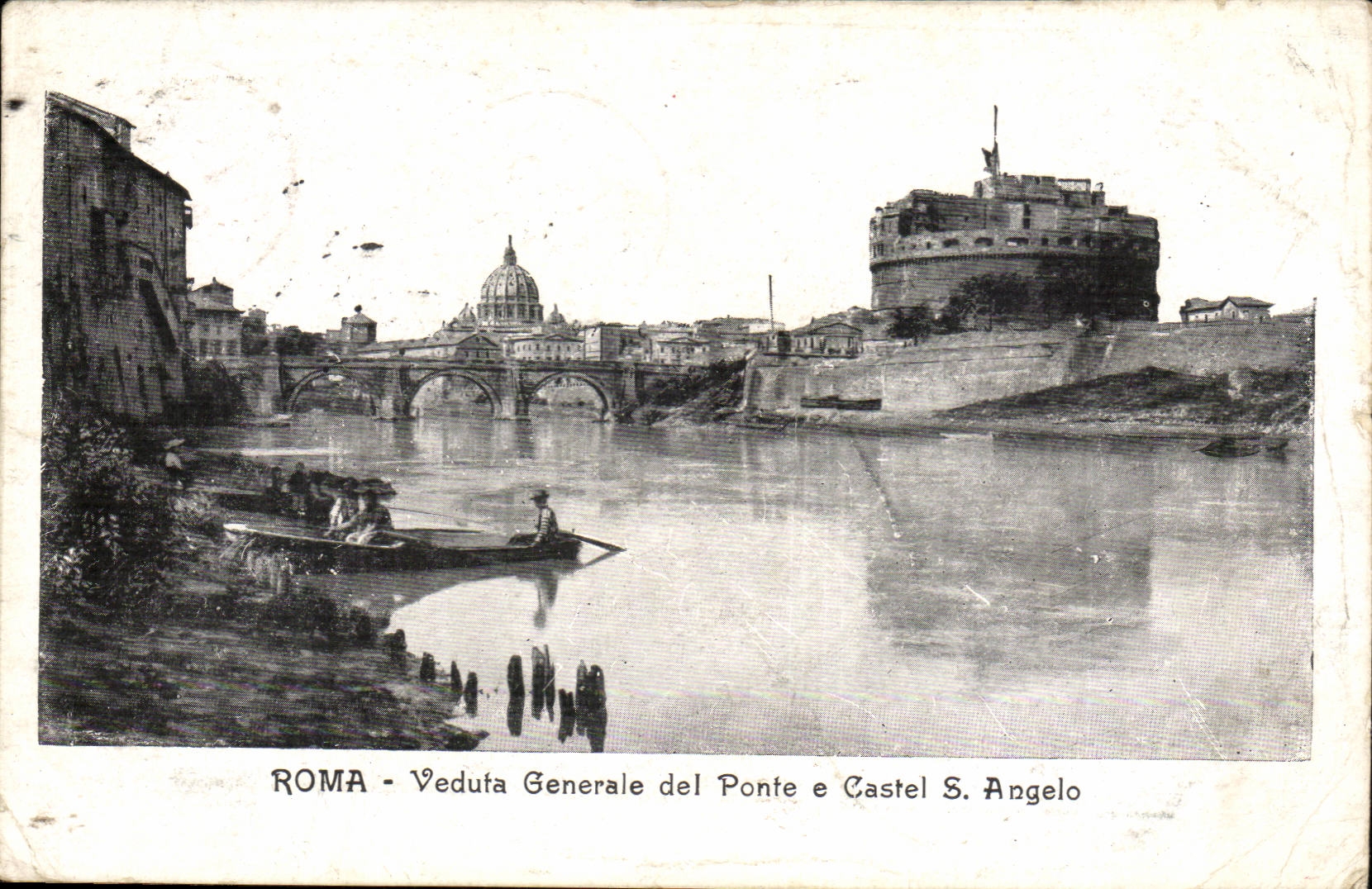 Italie Italia CPA Roma Veduta Generale del ponte e Castel S angelo