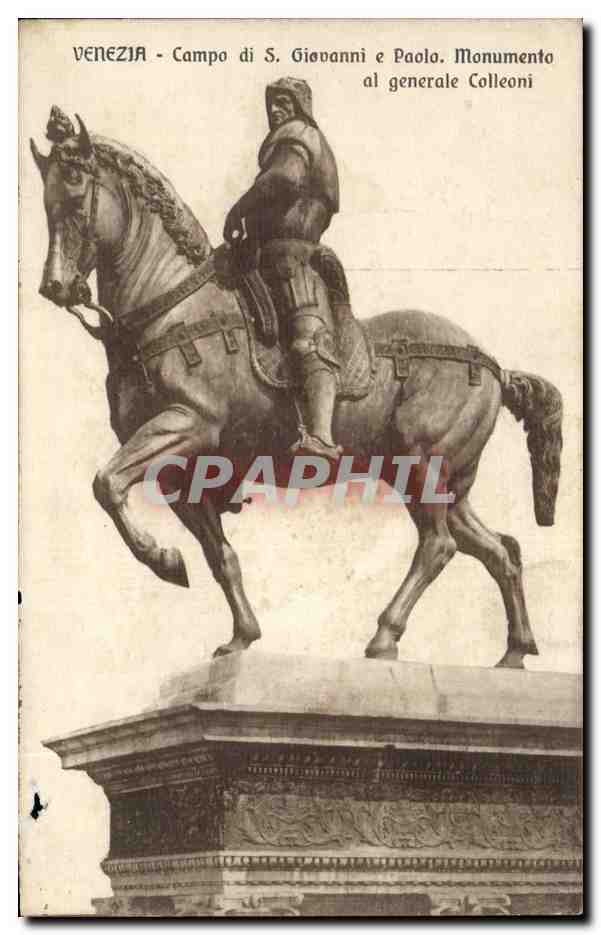 Italie Italia CPA Venezia Campo di S Giovanni e Paoloa monumento al generale Colleoni