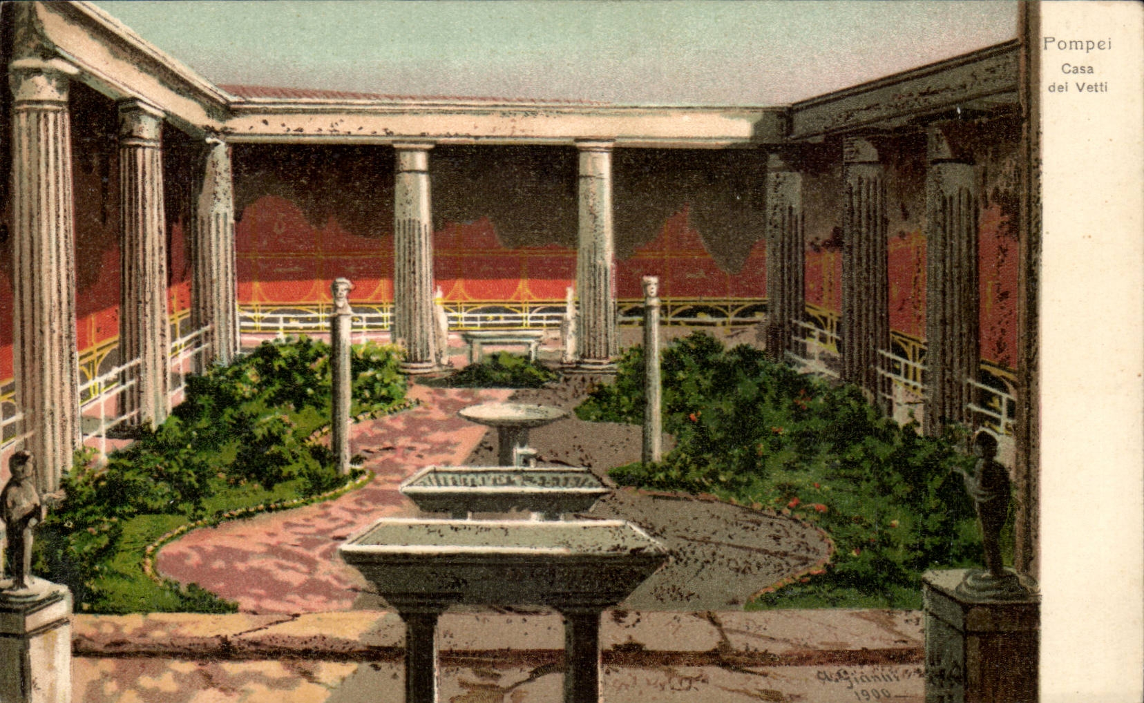 Italie Italia CPA Pompei Casa del Vetti