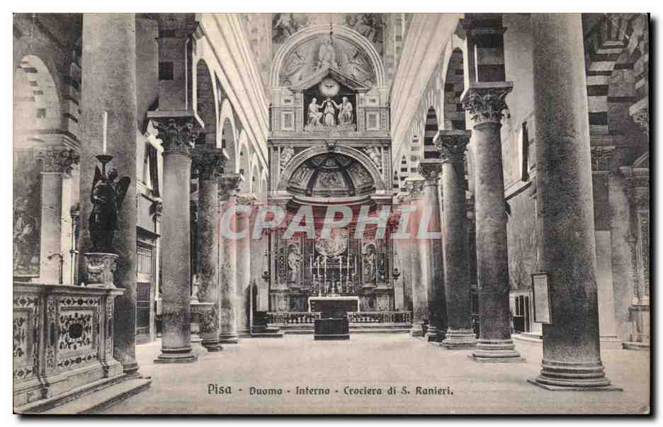 Italie Italia CPA Pisa Duomo interno Crociera di S Ranieri