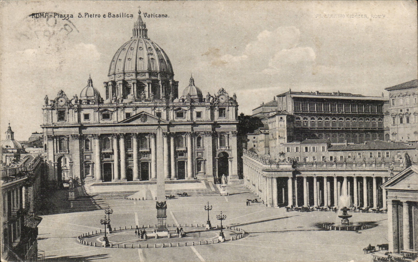 Italie Italia CPA Roma Piazza S Pietro e basilica Vaticano