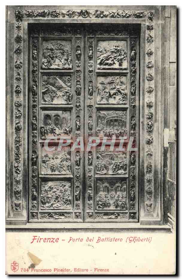 Italie Italia CPA Firenze Porta del Battistero Ghiberti